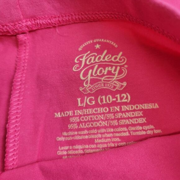 Faded Glory Pink leggings L10/12 - Picture 3 of 3